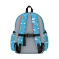 thumbnail image 3 of Excavator and Helicopter Blue Pattern Cute School Backpack with Padded Back and Adjustable Shoulder Straps 13.4"x11"x4.7", 3 of 5