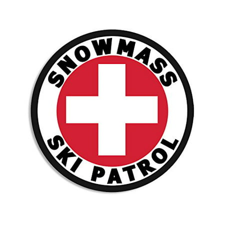 Round SNOWMASS SKI PATROL Sticker (co colorado aspen