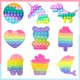 thumbnail image 2 of TIKTOK foxmind pop it fidget juguete empuje burbuja alivio del estrés niños arco iris entre nosotros Gao Jiahui  unisex, 2 of 2