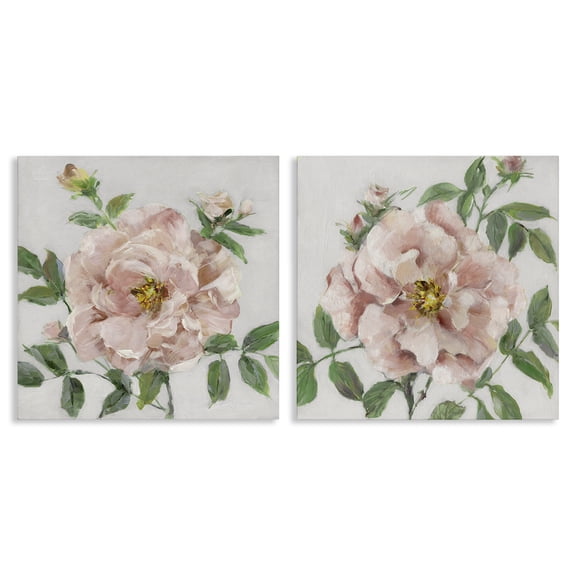 Stupell Industries Shabby Chic Soft & Subtle Peonies 2pc Canvas Art Set, 17 x 17 each, by Sally Swatland