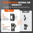 thumbnail image 3 of KFFKFF Front Door Handle, Square Entry Handle Set with Lever, No Lock, Adjustable Hole Space, Zinc Alloy Die-Casting, Reversible for Right and Left Handed Entrance, 3 of 9