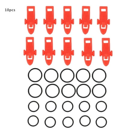 Fishing Hooks Keeper Fish Lure Bait Holders with Elastic Rubber Rings for Worm Hooks and Treble Hook 10pcs
