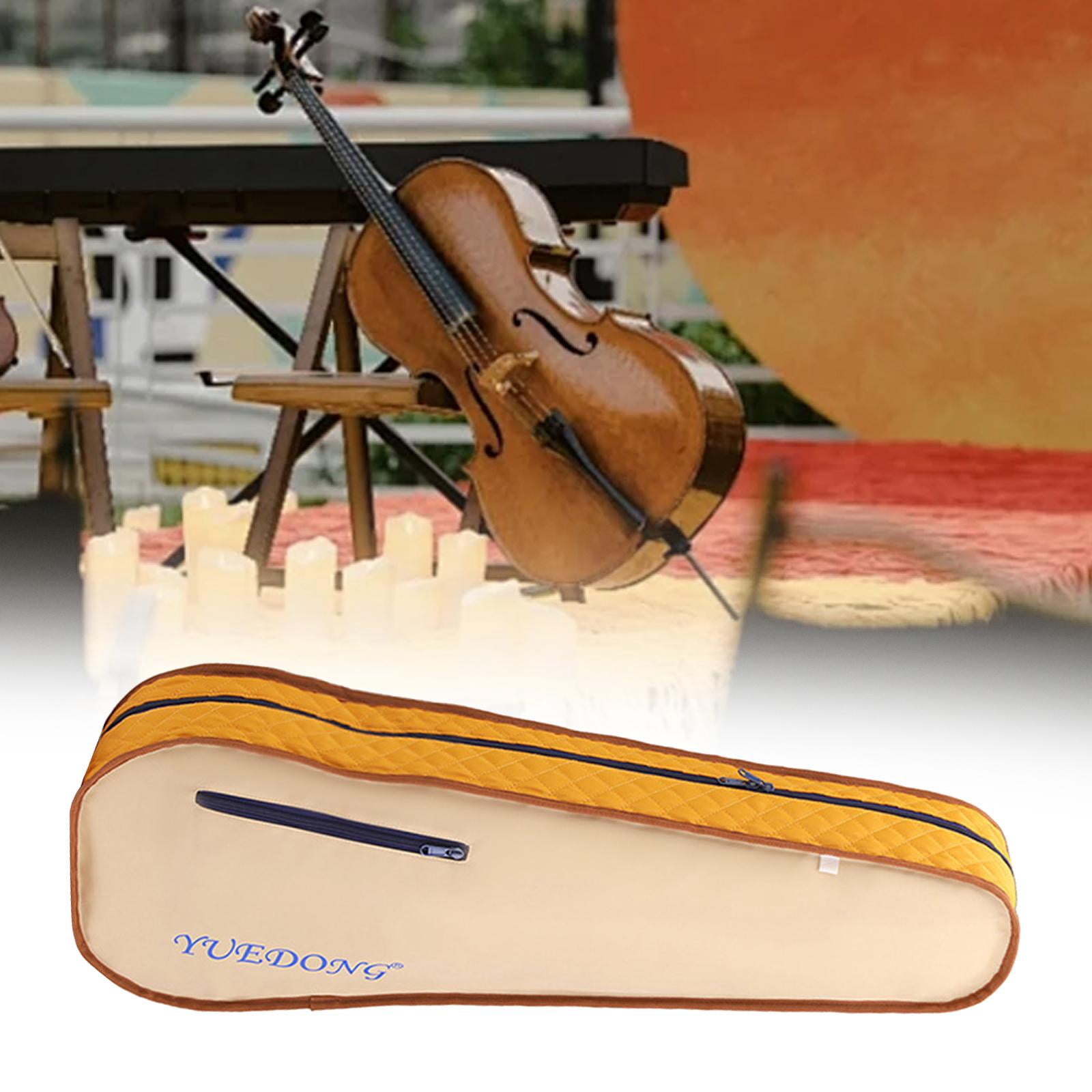 QccHieUs 4/4 Violin Case Portable Carrying Bag Foldable Adjustable Backpack Straps Violin yellow