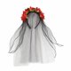 thumbnail image 2 of Hot6sl Ofertas de La Semana Diadema de Malla de Araña para Halloween, Tocado con Flores Rosas, Accesorios para Baile de Graduación, 2 of 5