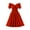 Red, variant on Cavosen Vintage Dresses for Women 50s Midi Dresses V Neck Retro Plain Tea Dress Short Puff Sleeve Knee Length Party Dress A Line Cocktail Dress Elastic Waist Off Shoulder Evening Prom Gown