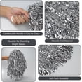 thumbnail image 3 of 12pcs Metallic Cheerleading Pom Poms With Almi Cozy Handle, Adorable Cheerleader, 3 of 5