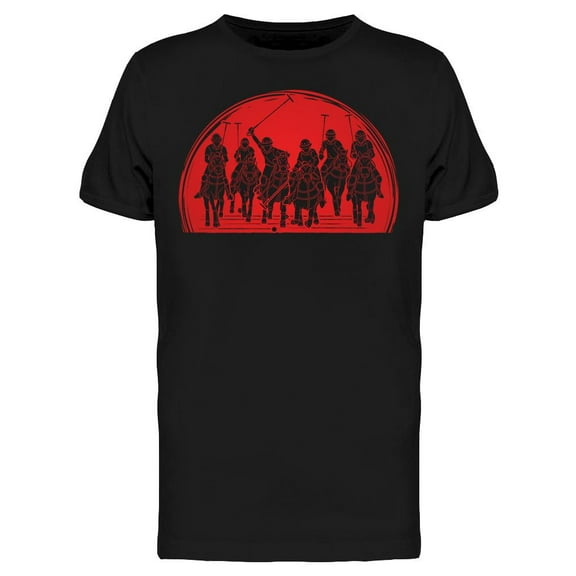 Red Polo Game T-Shirt Men -Image by Shutterstock, Male Large