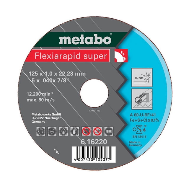 Disco Corte Flexiarapi S.I.125X1X22.23Mm METABO 616220