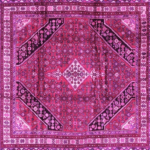 Ahgly Company Indoor Square Persian Pink Traditional Area Rugs, 7' Square