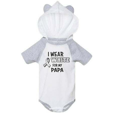 

Inktastic I Wear White For My Papa Gift Baby Boy or Baby Girl Bodysuit