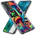 thumbnail image 2 of MUNDAZE Motorola Moto G Stylus Shockproof Clear Hybrid Protective Phone Case Neon Psychedelic Indie Hippie Mushrooms Cover, 2 of 5