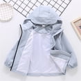 thumbnail image 6 of Otqutp Kids Waterproof Hiking Jackets Boys Girls Lightweight Hooded Raincoat Multi Pocket Zip Up Cargo Windproof Outwear, 6 of 9