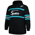 thumbnail image 2 of Men's Mitchell & Ness Black San Antonio Spurs Big & Tall Hardwood Classics Head Coach Pullover Hoodie, 2 of 3