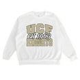 thumbnail image 5 of Women's Gameday Couture White UCF Knights Oversized Faded Formation Premium Fleece Sweatshirt, 5 of 5
