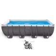 thumbnail image 1 of Intex 18ft x 9ft x 52in Ultra Frame Rectangular Above Ground Pool with Pump, 1 of 8
