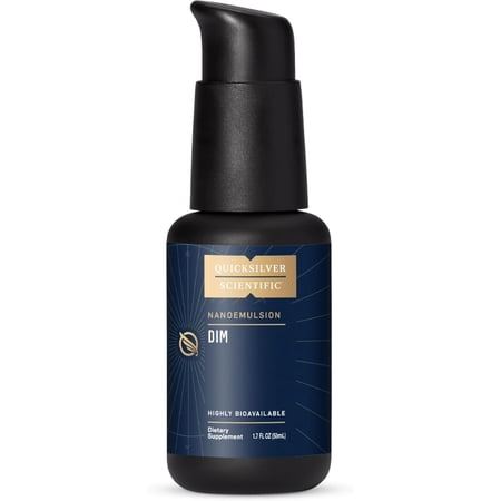 Quicksilver Scientific Nanoemulsified DIM - Liposomal DIM Supplement to Support Healthy Hormone Balance for Women & Men - Soy-Free Detox & Immune Support (1.7oz / 50ml)