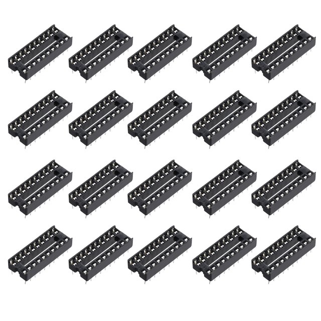 40Pcs DIP IC Chip Socket Adapter 20 Pin 2.54mm/0.1" Pitch