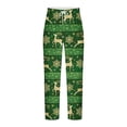 thumbnail image 5 of Puntoco Pantalones rectos con cintura elástica y estampado de moda informal de verano para hombre, 5 of 5