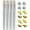 Silver, variant on Olurrisa 18PCS E Track Tie-Down Rail Kit, Trucks, Vans, Garages, Trailer Tie Down System,4 Pack 5ft Horizontal E-Track , 8 Pack Steel O-Ring Anchors,4 Pack Rope Tie Offs, 2 Pack Ratchet Straps