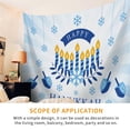 thumbnail image 2 of Tapiz Colgante De Pared De Poliéster, Decoración Del Hogar De Hanukkah, Tapiz Impreso Único Para El Hogar Para Dormitorio, Sala De Estar, Regalo De Fiesta Cateissary HA027037-05, 2 of 6