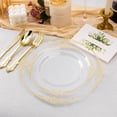 thumbnail image 4 of 100 PCS Clear and Gold Plastic Plates for 50 Guests, Clear Disposable Plates Include 50 PCS Dinner Plates, 50 PCS Dessert Plates for Party, Wedding and Graduation, 4 of 7