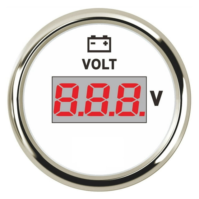 Voltage Volt Meter Gauge 8-16 Volts Caravan Boat Instruments Marine Voltmeter For Auto Parts Car Gauges White 52mm Motorcycle