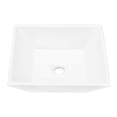 thumbnail image 5 of 16x16 Inch White Square Ceramic Vessel Sink Stain Resistant Polished Surface for Restaurant Bathroom, 5 of 5