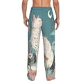 thumbnail image 2 of Bixox Men's Celestial Cat And Flowers Patterned Pajama Pants with Pockets Lounge Clothes for Home, 2 of 5
