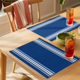 thumbnail image 4 of Blue Striped Placemats Set of 6 Blue White Stripes Place Mats Table Mats Kitchen Dining Home Outdoor Party Table Decoration, 4 of 9