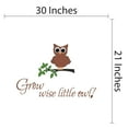 thumbnail image 4 of Animal Wall Decals for Children Playroom - Cute Happy Owl Sitting on a Tree Branch Owl DIY & Creativity Boy Girl Bedroom Wall Sticker - Size: 30 In x 21 In, 4 of 5