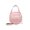 Pink, variant on Round Shoulder Bag Women Chain Messenger Handbag (Basketball Light Brown)