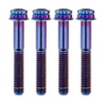 thumbnail image 1 of Wanyifa Titanium Flange 12 Point M6 x10 15 20 25 30 35 40 45 50mm Screw Bolt,M6x40mm,Blue,4 Pcs, 1 of 7