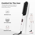 thumbnail image 7 of GEM Ionic Hair Straightener Brush with 4 Temperature Settings, LED Display, Dual Voltage, White, 7 of 7