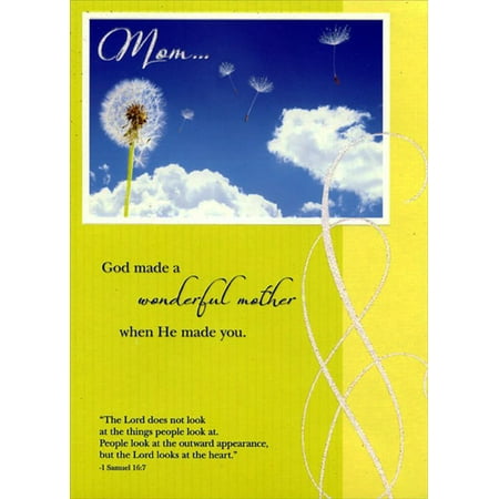Designer Greetings Dandelion and Clouds: Mom Religious Mother's Day