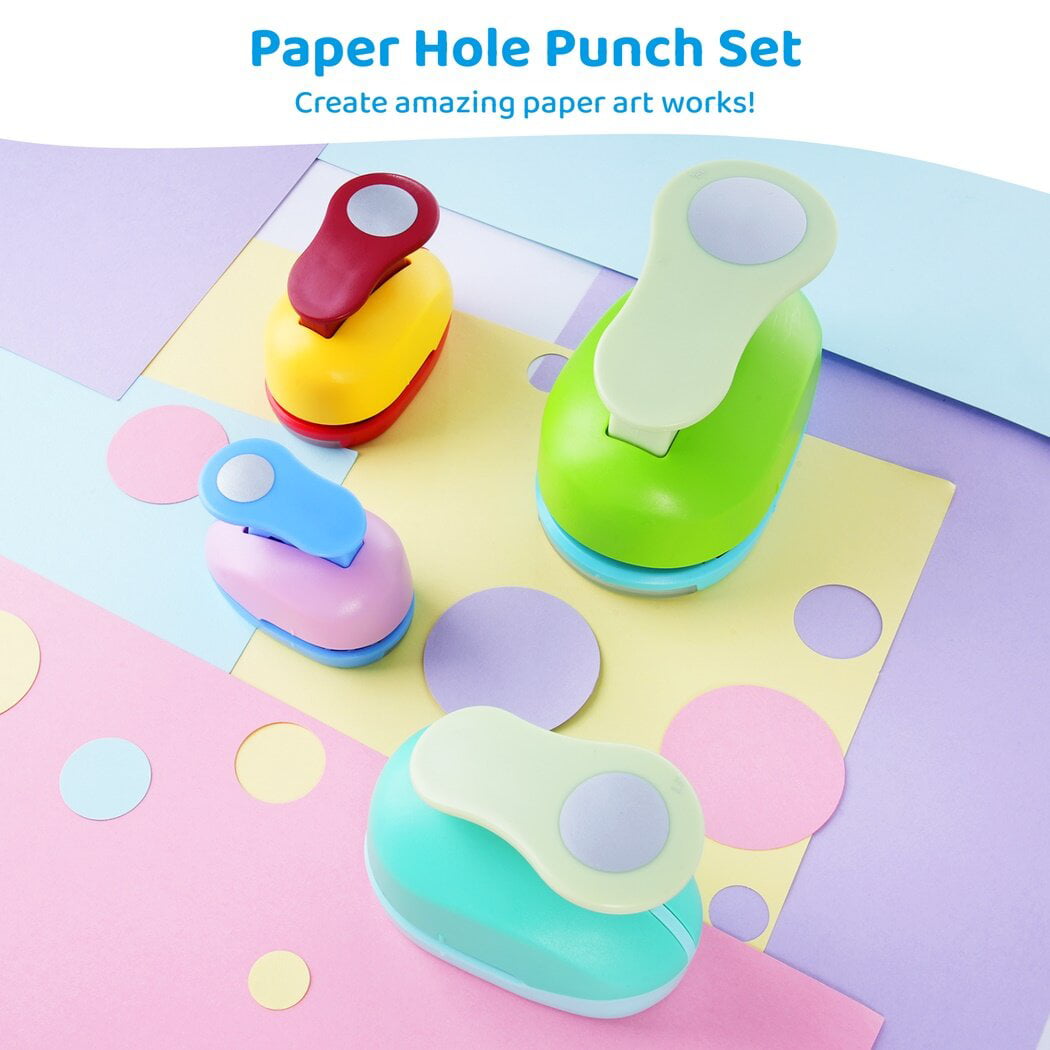 Circle Punch Set, 4PCS Paper Hole Punches 5/8, 1, 1.5, 2