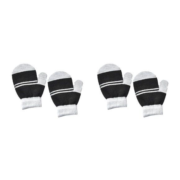 Manoplas para Niños Pequeños Minnieouse 1 Par Gris Negro Accesorio de Ropa Calentador de Dedos