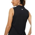 thumbnail image 4 of Xidunhg Women's Polo Shirt Quarter Zipper Golf Vest Sleeveless Quick-Drying Sports Polo Shirt Black XL, 4 of 7