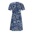 thumbnail image 3 of Vestido casual de manga corta de verano para mujer Vestido de fiesta floral con cuello en V y bolsillos Pompotops ghjkhdj16338, 3 of 4
