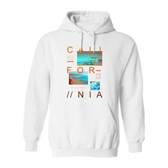 Photo Print Santa Monica Beach Hoodie Men -Image by Shutterstock, Male 4X-Large