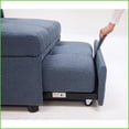 thumbnail image 5 of Modern Sleek Armless Sherpa Convertible Sofa Chair - Single Seat Pull-Out Bed for Living Room & Bedroom, 5 of 17