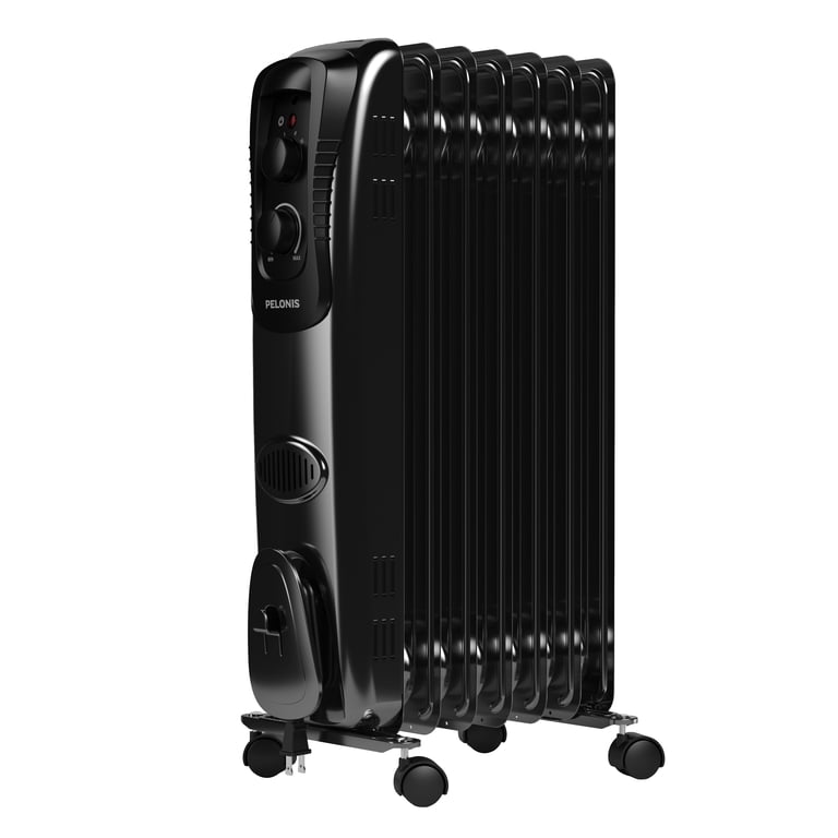 Pelonis Electric Oil-Filled Radiant Heater with Adjustable Thermostat,  HO-17LA1B, Black - Walmart.com