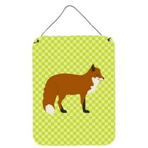 Caroline's Treasures BB7702DS1216 Red Fox Green Wall or Door Hanging Prints, 12x16, multicolor