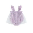 thumbnail image 1 of GXFC Infant Baby Girl Rompers Dress Newborn Girl Summer Sleeveless  Mesh Patchwork Tulle Jumpsuit One Piece Princess Dress Bodysuit 0-24M, 1 of 8