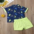 thumbnail image 4 of Chemises à Manches Courtes pour Petits Garçons Hauts Shorts Pantalons 2 Pcs Tenues d'Été, 4 of 6