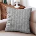 thumbnail image 4 of Grey Flower Cushion Covers, 18x18 Inch - Set of 2, Ideal for Boho Themed Sofa or Bedroom, 4 of 7