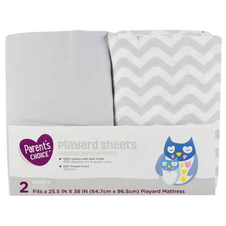 Parent's Choice Playard Sheets, Neutral, 2 Pack (Best Bed Sheets On Amazon)