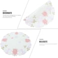 thumbnail image 4 of Crocheted Lace Mats for Cup Use White Polyester Coaster with Floral Pattern 1pc, 4 of 5