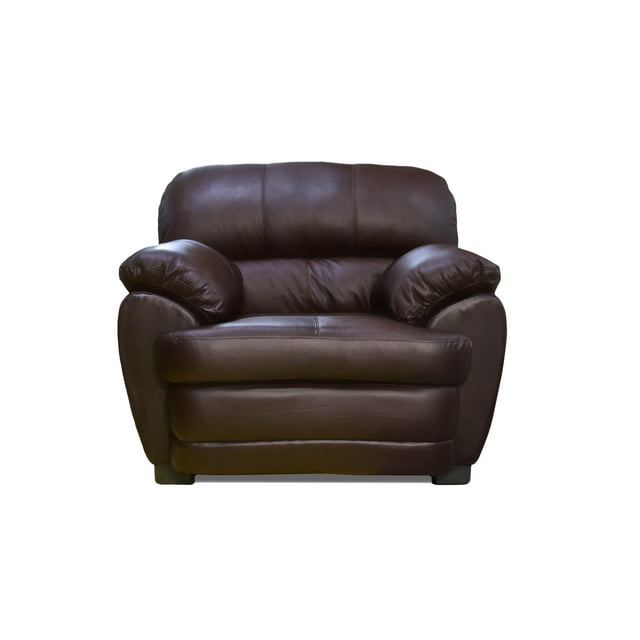 Sillón Individual de Piel Genuina ConfortoPiel Florencia Tabaco