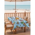 thumbnail image 2 of Outdoor Tablecloth with Umbrella Hole for Patio/Picnic/Party/Camping, Blue Children's Day Waterproof Table Cloth Rectangle Table Cover Washable, Car Tree Stars Modern Abstract Art Cartoon (60"x 120"), 2 of 8