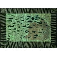 thumbnail image 1 of Ahgly Company Indoor Rectangle Animal Turquoise Blue Modern Area Rugs, 2' x 5', 1 of 4